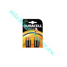 Батарейки миз. ААА R03 Duracell (  4шт.) 1/120/960